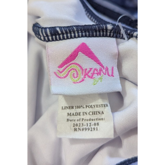 New Kanu Surf girls sz 12 One Piece Swimsuit Beach Girl blue blue white 3156 - Picture 4 of 4